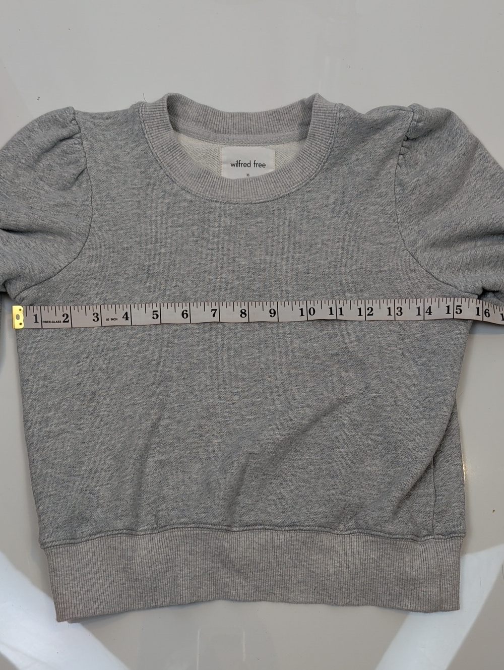 Aritzia Wilfred Free Janine Puff Sleeve Sweatshirt Gray Size XS - Picture 12 of 13